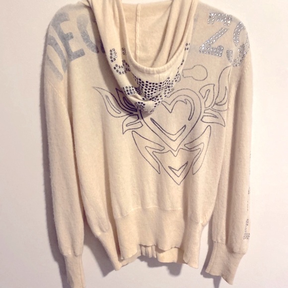 NWOT Vintage Great China wall cream limited edition  cashmere zip up  sweater - Picture 7 of 8